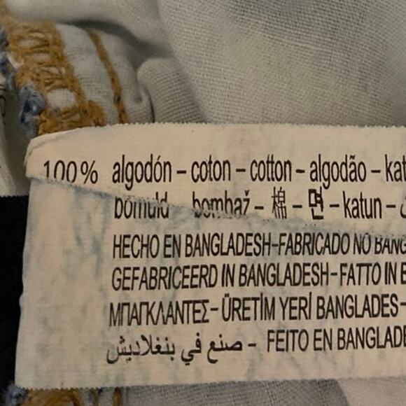 Zara Women's Blue High Waisted Cut-Off Skort Skirt Denim Jean Shorts Size XL - Picture 5 of 5